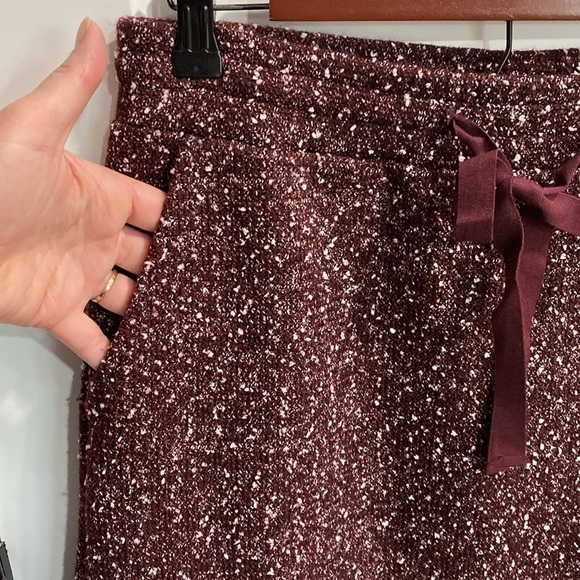 LOFT Burgundy Tweed Sweater Skirt EUC - Picture 2 of 9